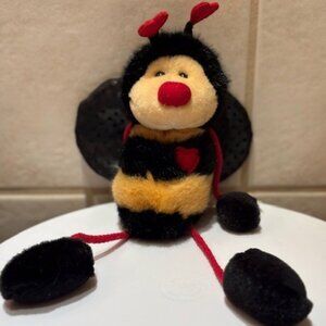 Vintage Russ Berrie Bangles The Valentine Stuffed Bumble Bee Plush Toy 10"